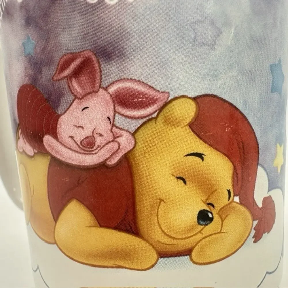 Disney Winnie The Pooh Mug/Cup Dreaming Pooh, Piglet, & Tigger 1990s VTG